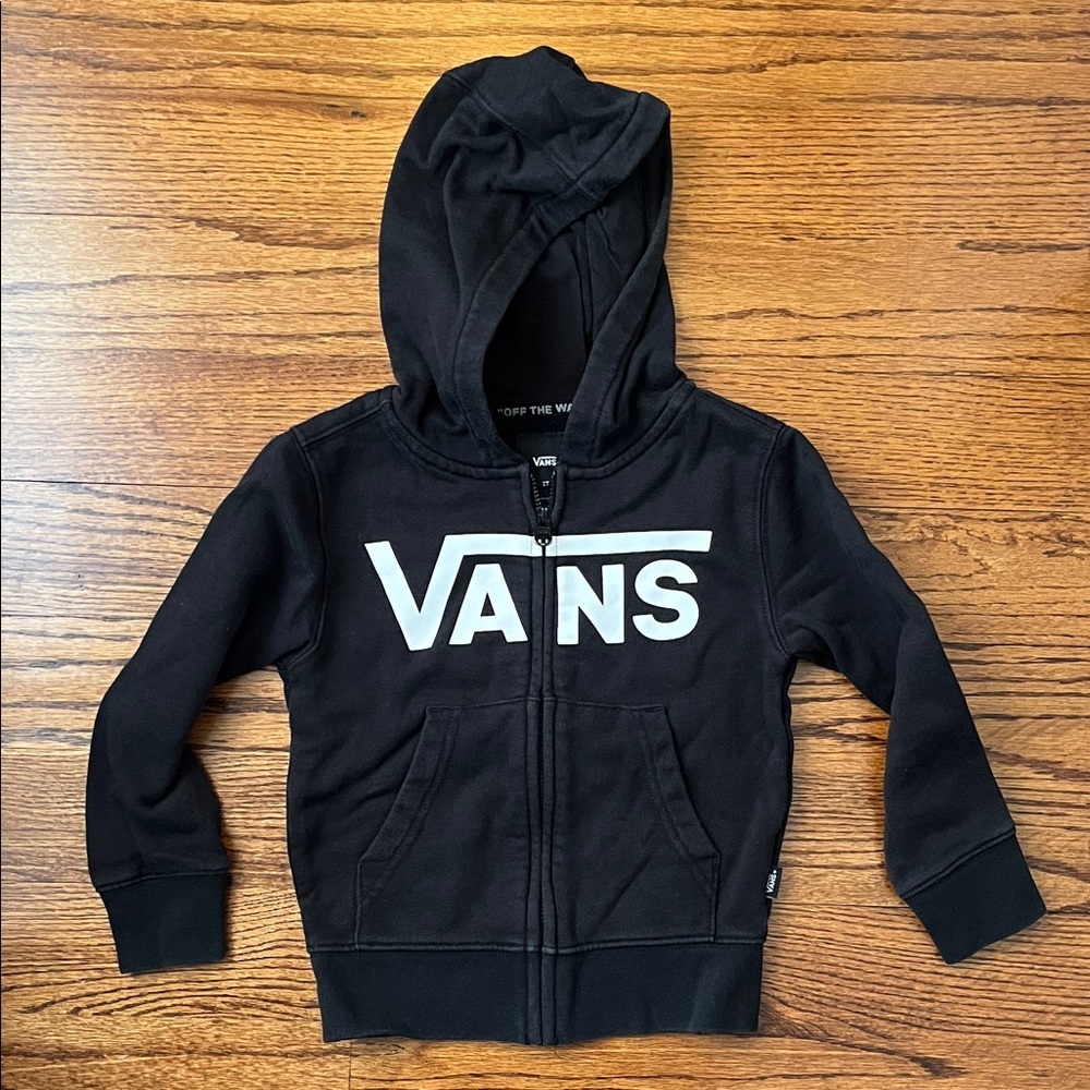 Vans Kids Black Zip-Up Hoodie